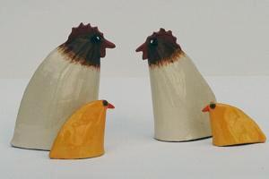ceramic hens and chicks