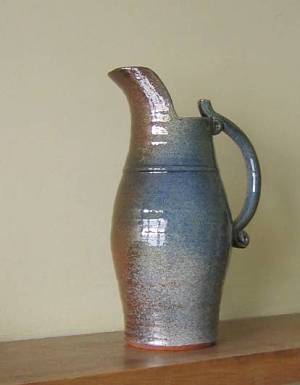 blue-green glazed jug