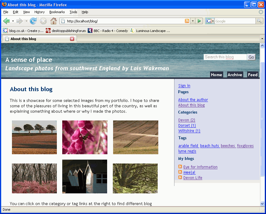 page seen in Firefox 2